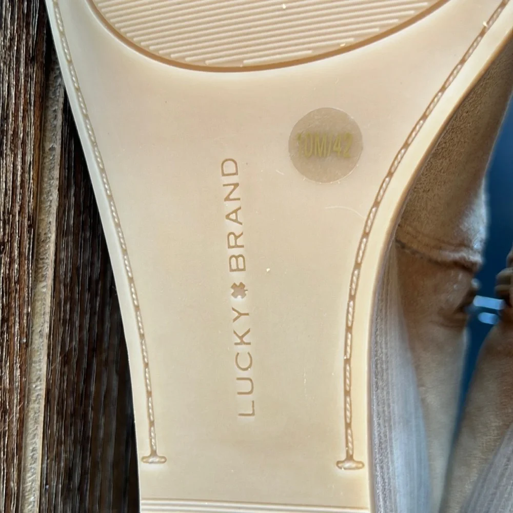 Lucky Brand Lureli Wedge Booties in Tan - Picture 9 of 9